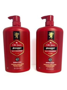 Old Spice Swagger Cedarwood Body Wash 33.4 oz x2